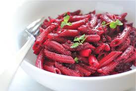 Penne Pasta in a Roasted Beet Sauce: I tried this with Gluten Free Pasta…It’s yummy.